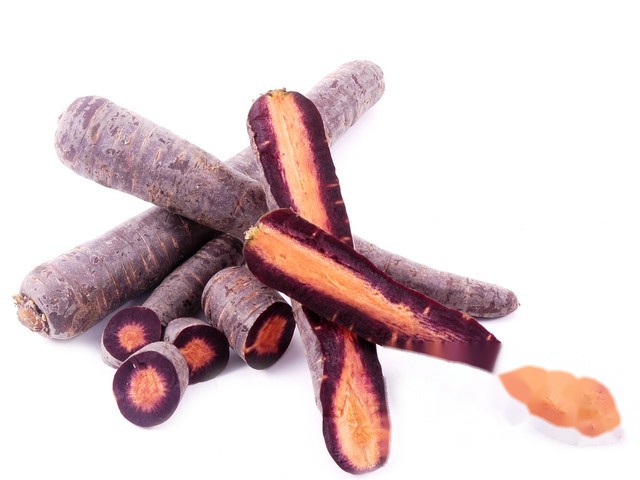 Winterpeen paars met oranje kern