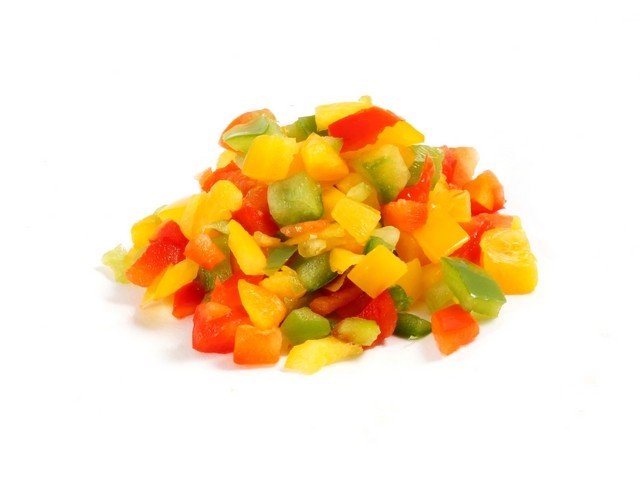 Paprika mix brunoise 15 mm zak a 1kg