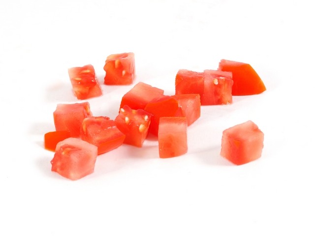 Tomaten brunoise 10mm bak a 1kg