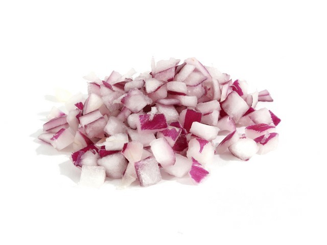 Uien rood brunoise 5mm zak a 1kg