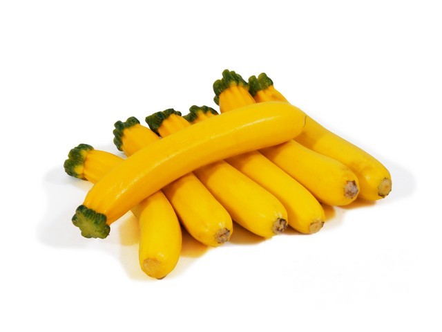 Courgette mini geel schaal a 7 stuks