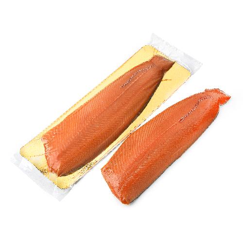 Zalm zijde, warm gerookt, Global GAP